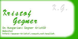kristof gegner business card
